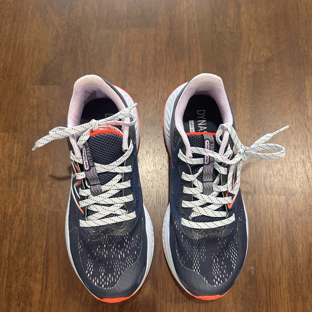 New Balance DynaSoft Nitrel V5 Navy Blue Gray Trail Running Shoe size 7.5